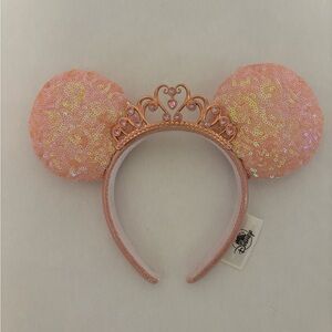 Disney Parks Pink Sequin Princess Tiara Ears